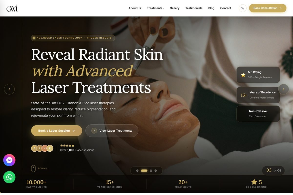 The Geneva Wellness Institute website homepage, built by OceanStrive.